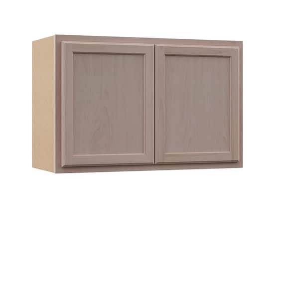 Hampton Bay 36 in. W x 12 in. D x 24 in. H Assembled Wall Bridge Kitchen Cabinet in Unfinished with Recessed Panel