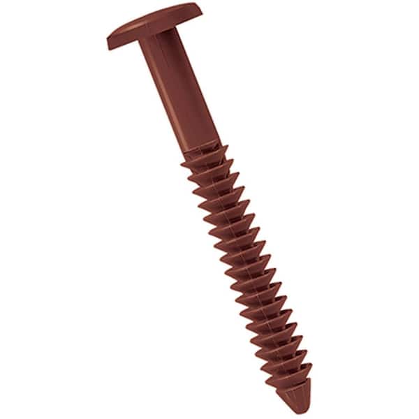Ekena Millwork 3 in. Burgundy Red Lifetime Vinyl Shutter-Lok's Fastener