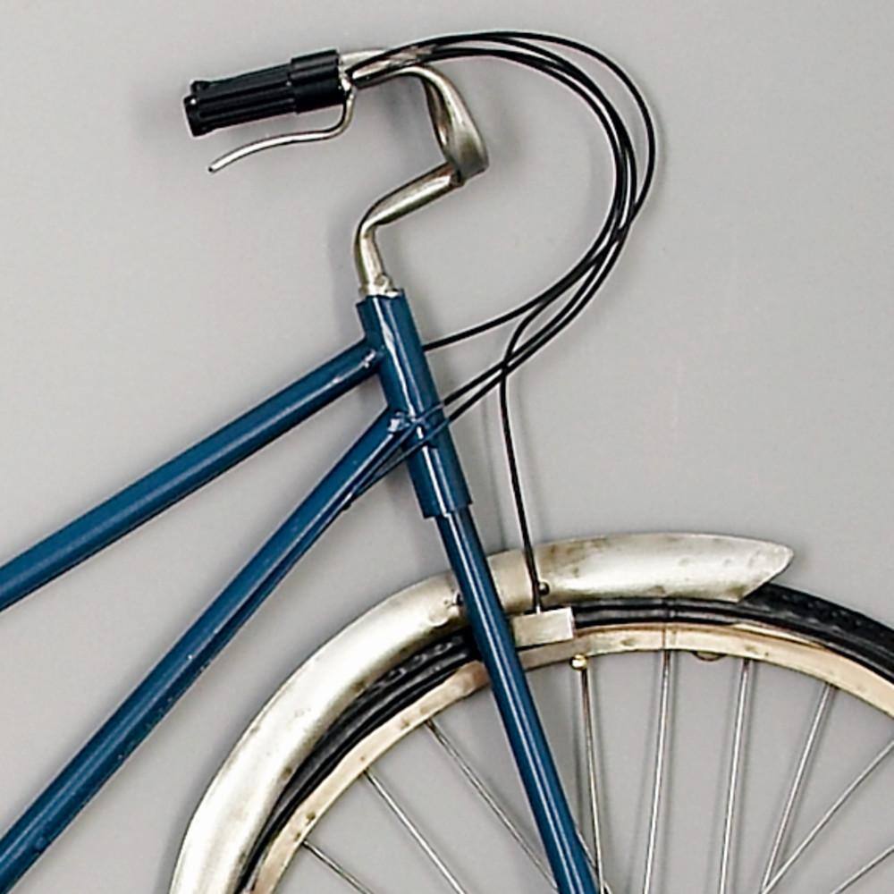 Industrial Brown and Black Iron Bicycle Wall Sculpture