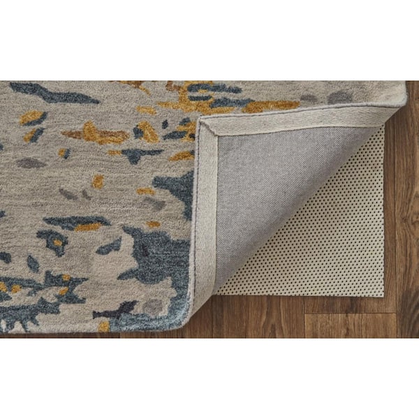 10 ft. x 14 ft. Blue and Gray Abstract Area Rug