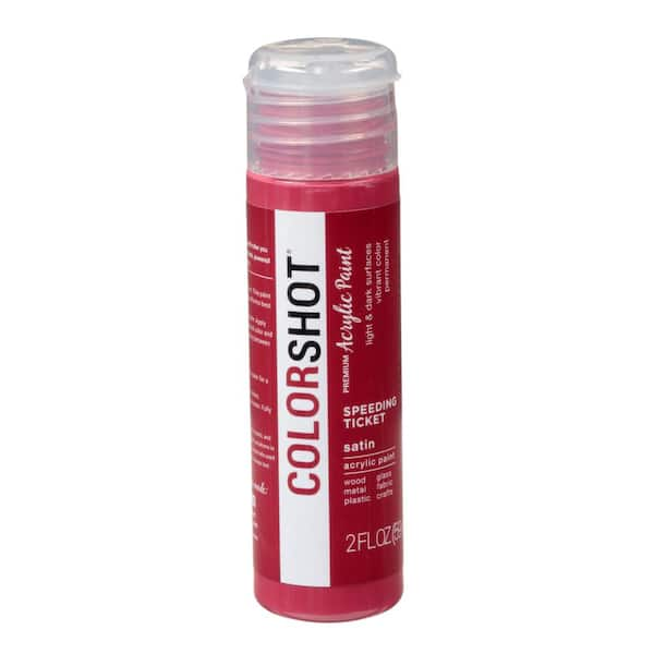 COLORSHOT 2 oz. Speeding Ticket Dark Red Craft Paint 43793 - The