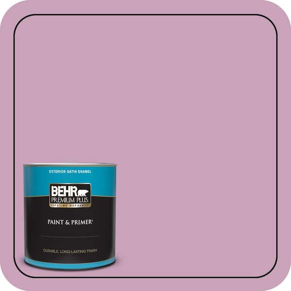 BEHR PREMIUM PLUS 1 qt. #690D-4 Taste of Berry Satin Enamel Exterior Paint & Primer