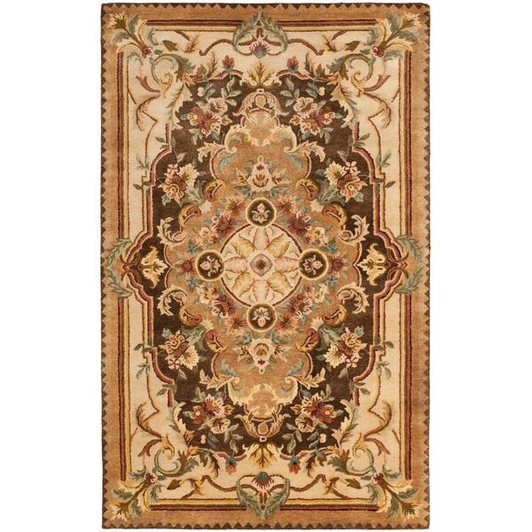 SAFAVIEH Empire Brown/Beige 5 ft. x 8 ft. Border Area Rug