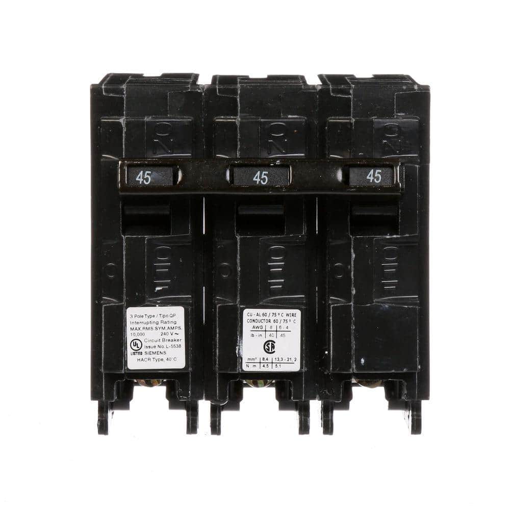 45 Amp Three-Pole Type QP Circuit Breaker price history on PriceWatchPro