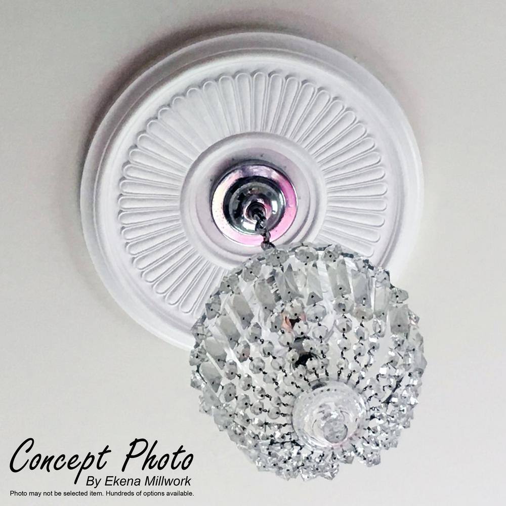 Maple Hand Carved Acanthus Leaf Ceiling Medallion