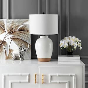 Portcia 27.5 in. Ivory Table Lamp