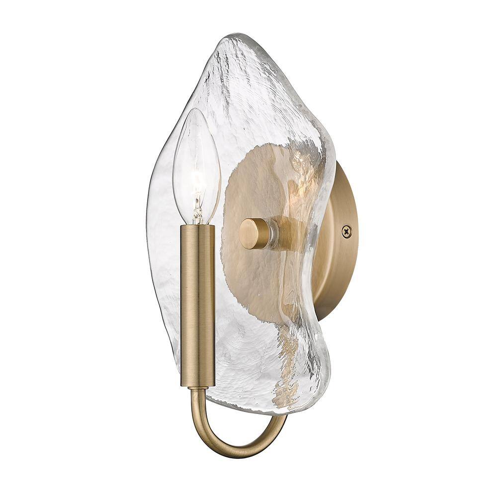 Gold and Glass Modern Dimmable Wall Sconce