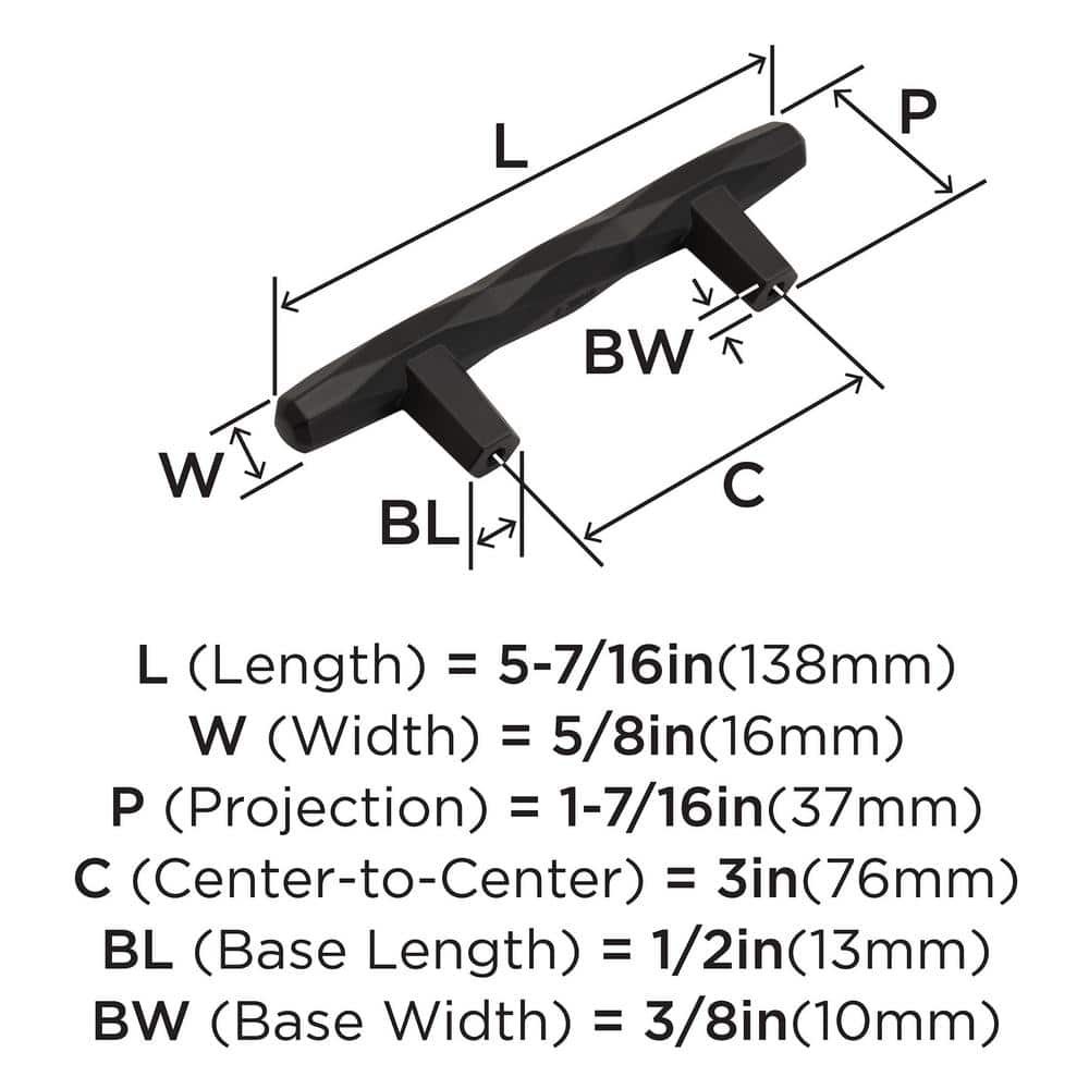 St. Vincent Matte Black Bronze 5.4" Bar Pull with Mounting Hardware