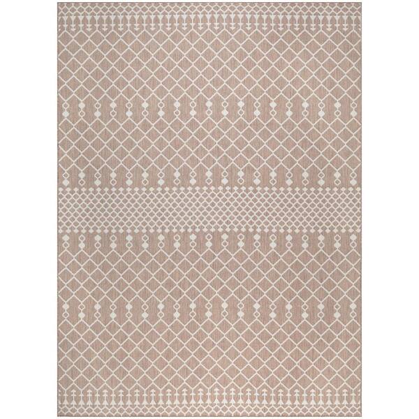 Nourison Home Positano Beige 8 ft. x 10 ft. Moroccan Contemporary