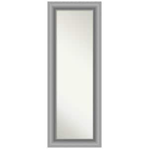 Large Rectangle Silver Metallic Hooks Modern Mirror (54 in. H x 20 in. W)