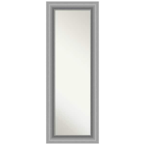 Amanti Art Large Rectangle Silver Metallic Hooks Modern Mirror (54 in. H x 20 in. W)