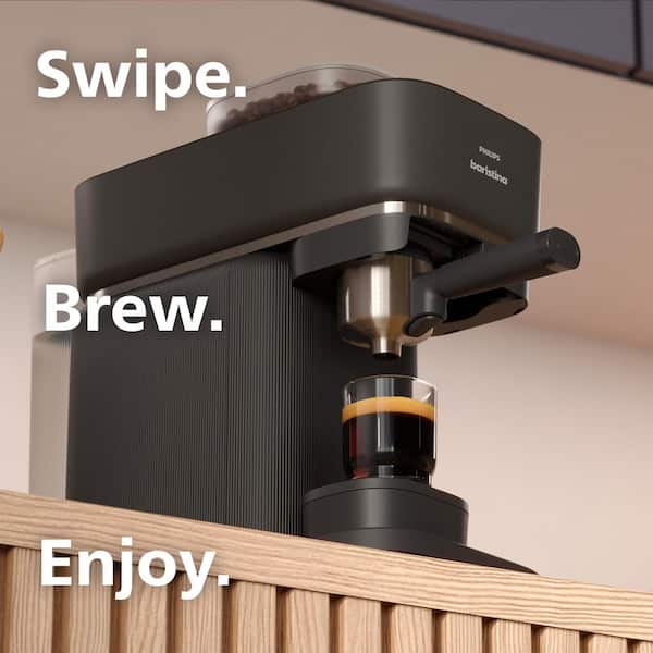 Philips Baristina 1-Cup Automatic Espresso Machine, Black BAR30060