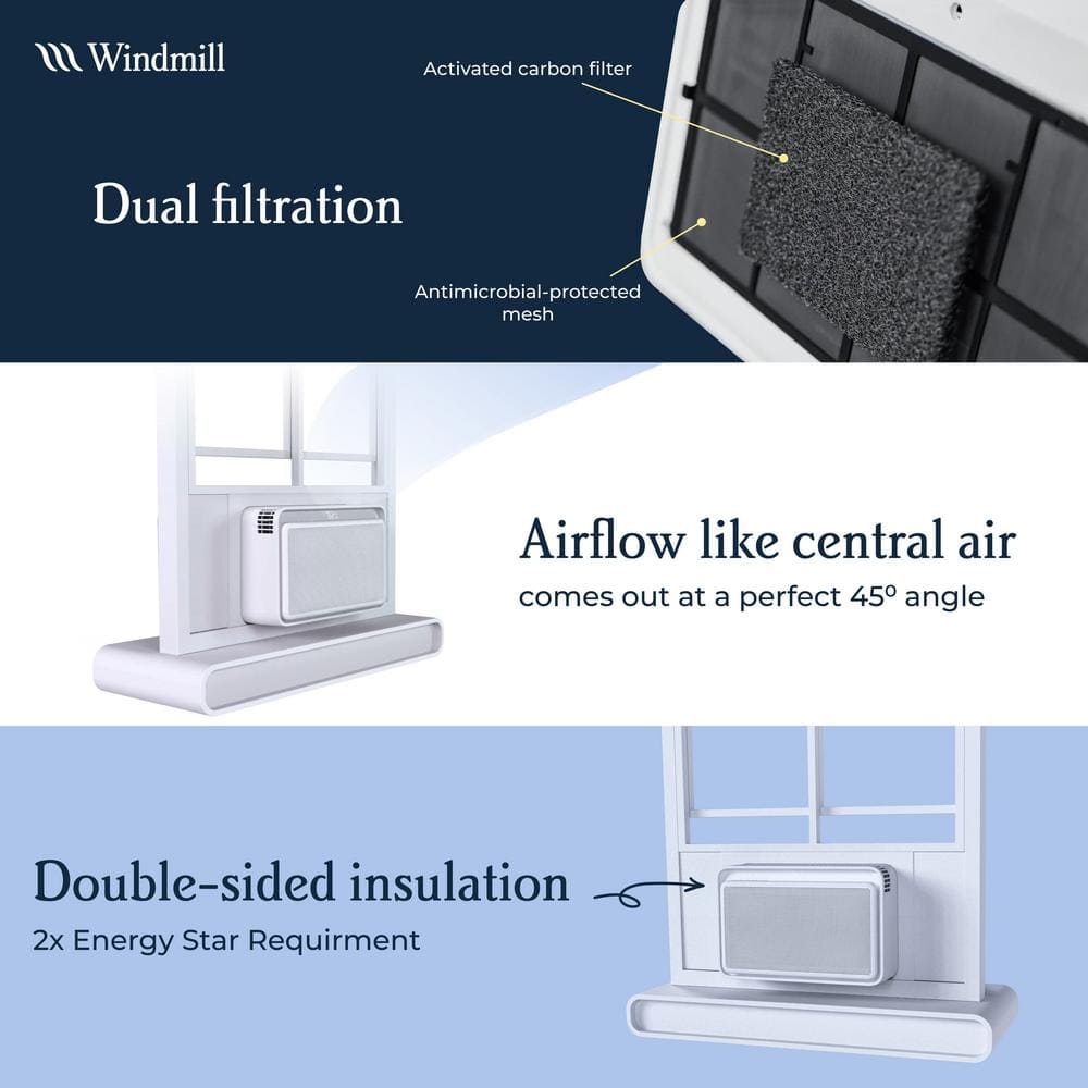 Windmill 8000 BTU White Smart Window Air Conditioner