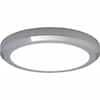 Hampton Bay 16 in. 1-Light Edge-Lit Chrome Dimmable LED Flush Mount ...