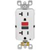 20 Amp Self-Test SmartlockPro Slim Duplex GFCI Outlet, White