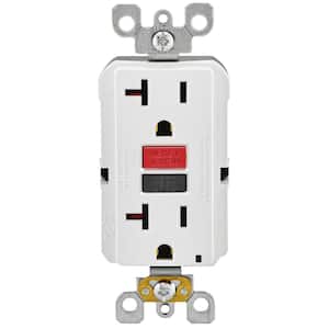 20 Amp Self-Test SmartlockPro Slim Duplex GFCI Outlet, White