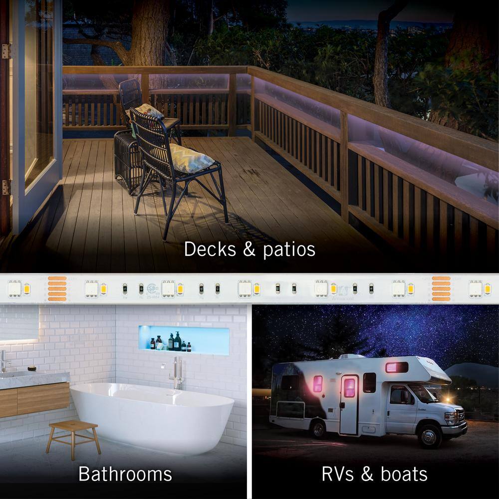 16.4 ft White Outdoor Waterproof LED Tape Light