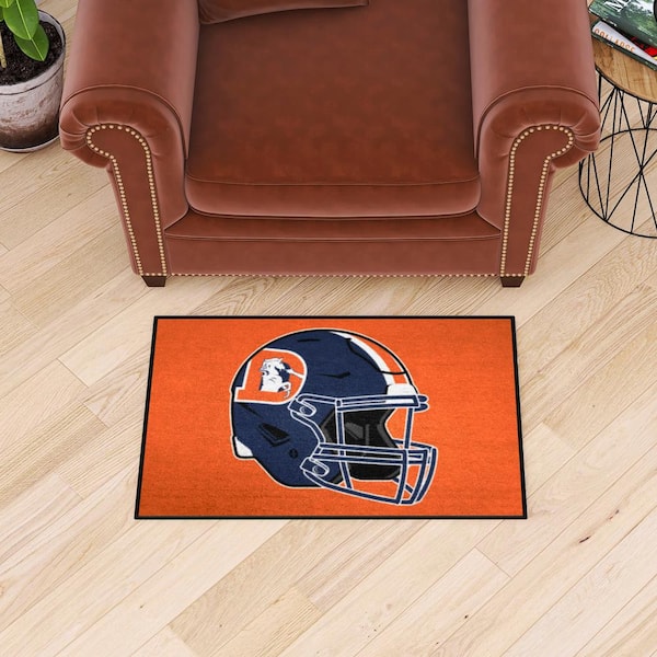 FANMATS Orange 2 ft. 3 in. Round Denver Broncos Vintage Area Rug 32591 -  The Home Depot