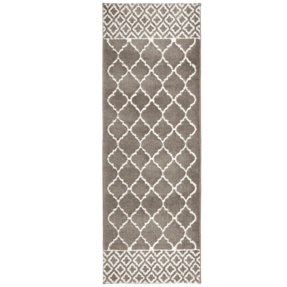 Mohawk Home Horizon Fountainbleau Grey 21 in. x 60 in. Polyester ...