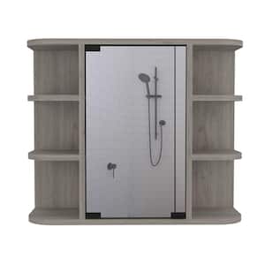 7.5 in. W x 7.5 in. H Rectangular Particle Board Medicine Cabinet with Mirror