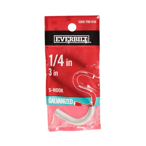 Everbilt 1/4 in. x 3 in. Galvanized S-Hook