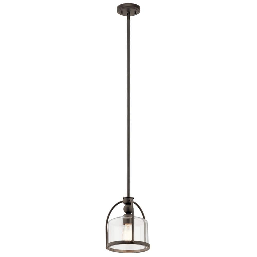 Mini Olde Bronze Glass Incandescent Pendant Light