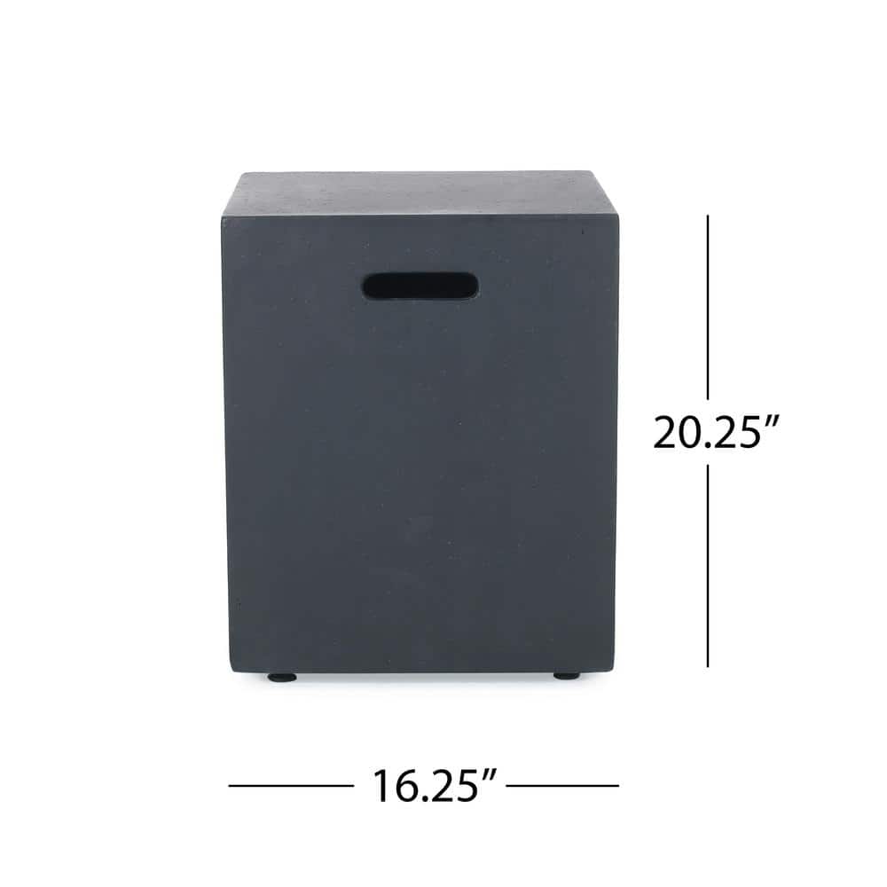 Aidan 40" Dark Gray Magnesium Oxide Gas Fire Pit Table
