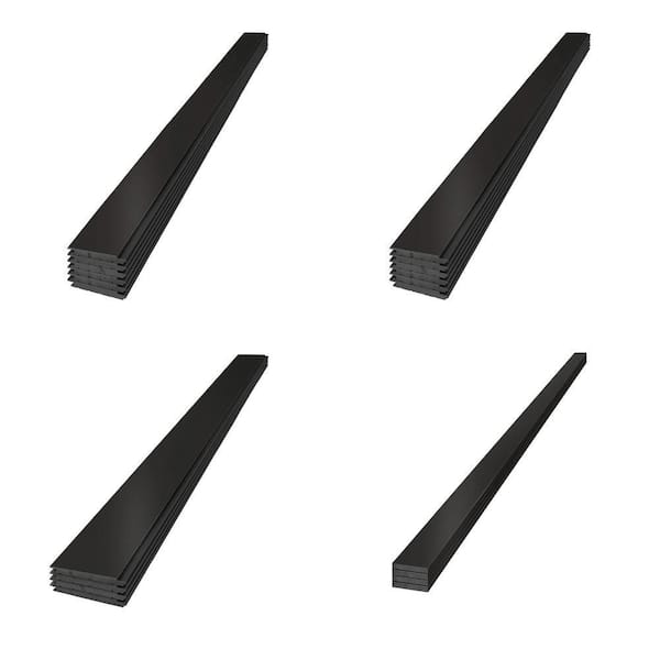 Timeless Midnight Black Smooth Painted Shiplap & Trim Bundle