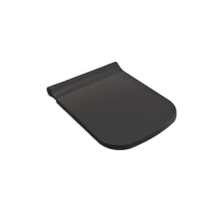 Firenze Square Soft- Closed Front Toilet Seat in. Matte Black