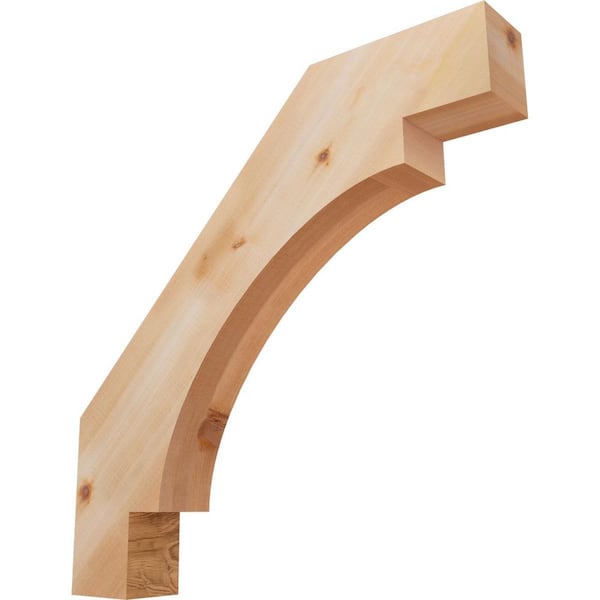 Ekena Millwork 3 1/2"W x 24"D x 24"H Merced Smooth Knee Brace, Western Red Cedar