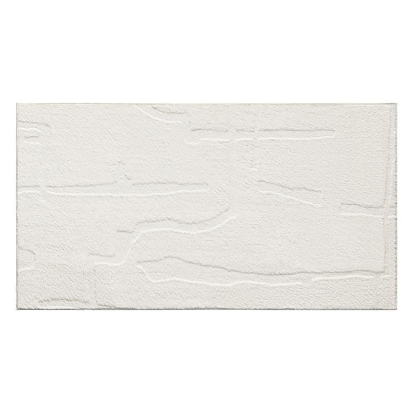 Rae Abstract Organic Washable 2 ft. x 3 ft. Ivory Indoor Area Rug