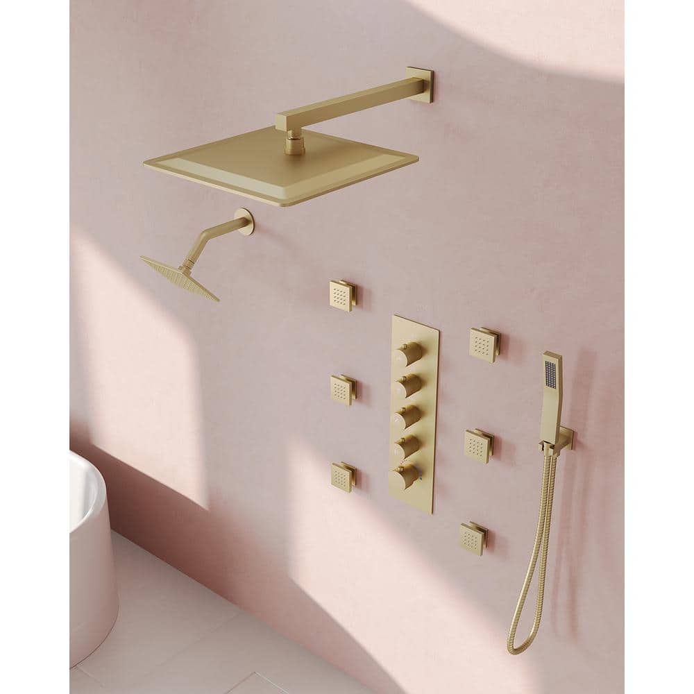 Reviews for GRANDJOY SerenityFlow Shower System 15Spray 16 and 6 in