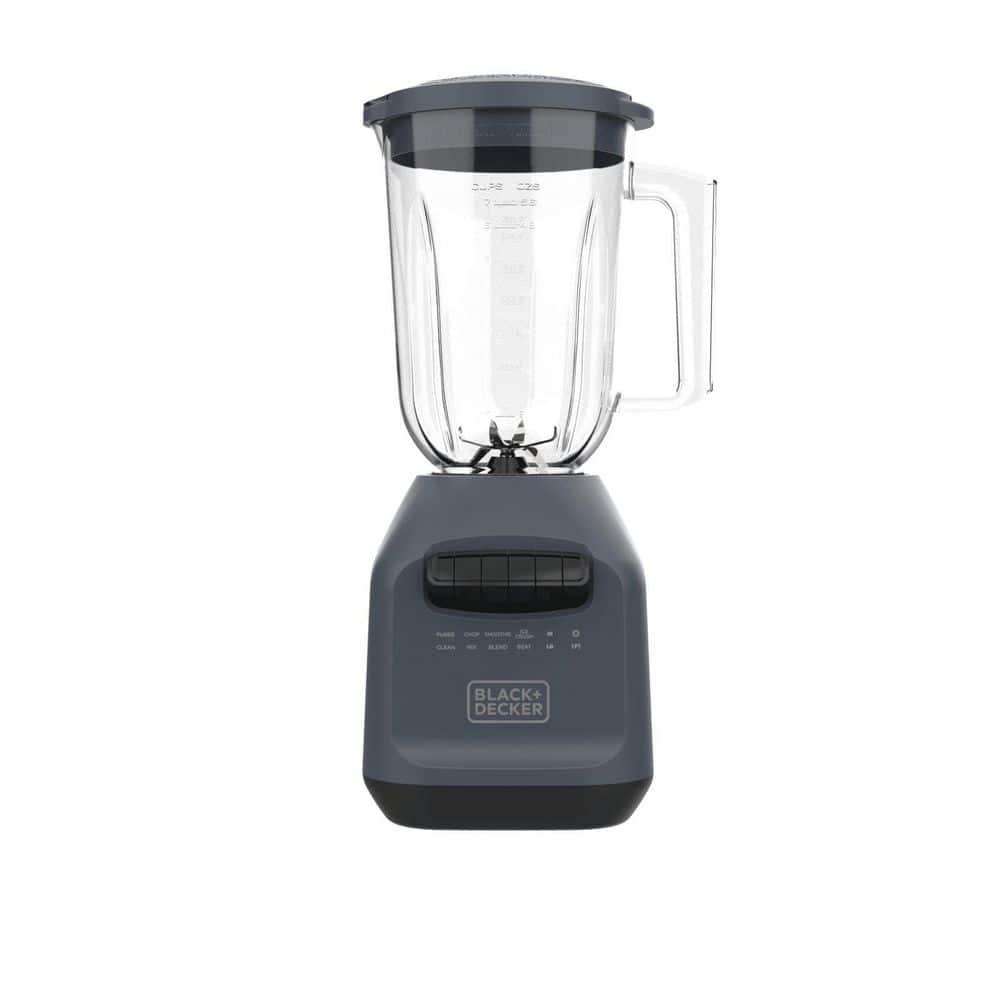 PowerXL Black & Decker Ice Crush Blender With 56 Ounce (7 Cup) Perfectpour Plastic Jar, Powerful 6-Tip Stainless Steel Blade, 8-Speeds Plus Pulse, 750 Peak Watts Of Power