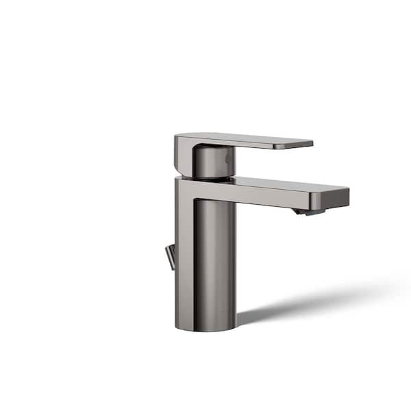 KOHLER Parallel Single Handle Single Hole Bathroom Faucet in Vibrant Titanium