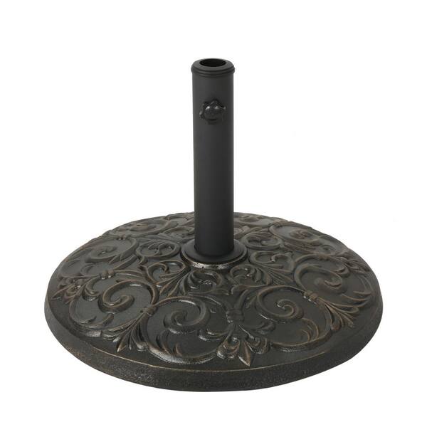 Noble House Ruth 56.53 lbs. Concrete Outdoor Patio Umbrella Base in Hammered Dark Copper