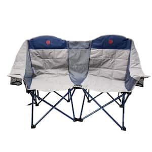 MoonPhase Double LoveSeat Heavy-Duty Quad Folding Camp Chair (Integrated Cupholders)