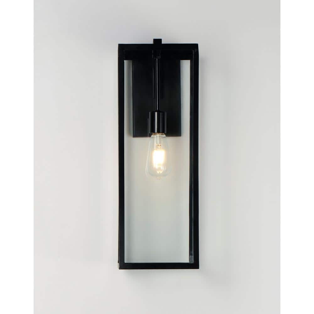 Catalina Dark Bronze Outdoor Wall Sconce with Clear Glass