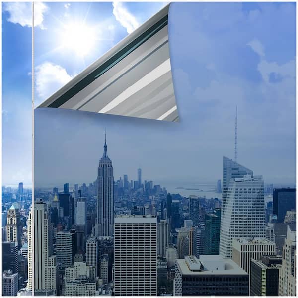 COTTON COLORS 35.4 in. x 78.7 in. Privacy No Glue Window Film