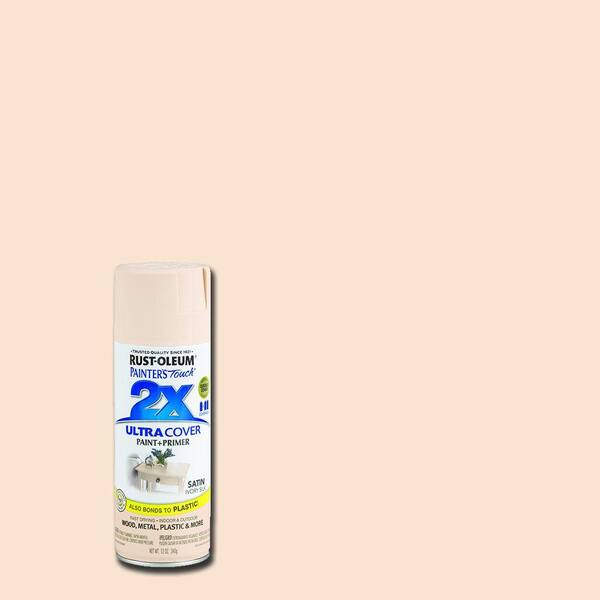 Rust-Oleum Painter's Touch 2X 12 oz. Satin Ivory Silk General Purpose Spray Paint