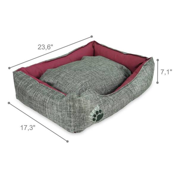 Grey dog shop bed medium