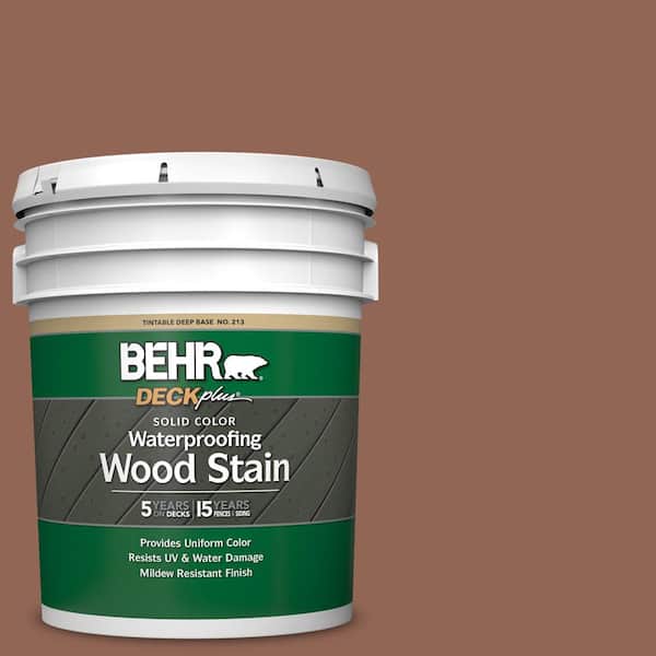 BEHR DECKplus 5 gal. #S190-6 Rio Rust Solid Color Waterproofing Exterior Wood Stain