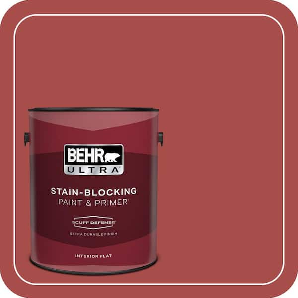 BEHR ULTRA 1 gal. Home Decorators Collection #HDC-CL-09 Persimmon Red Extra Durable Flat Interior Paint & Primer