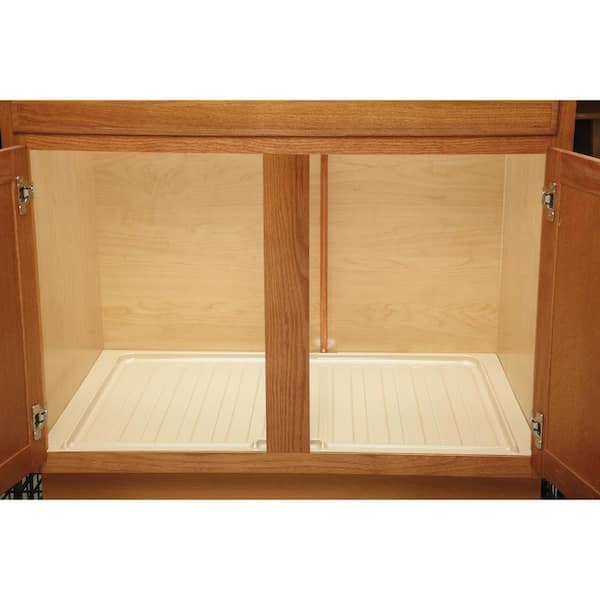 Cabinet Savers Part # 2418WCP - Cabinet Savers White 24 In. X 18 In. Vanity  Cabinet Under Sink Drip Tray Shelf Liner - Cabinet Accessories - Home Depot  Pro
