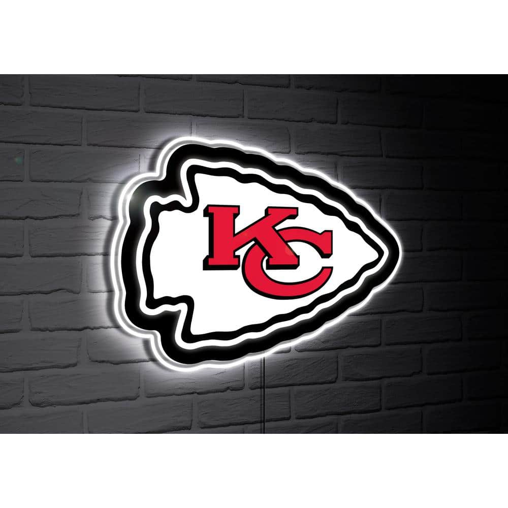 Evergreen Kansas City Chiefs Team Logo Shaped Plug in LED Lighted Sign ...