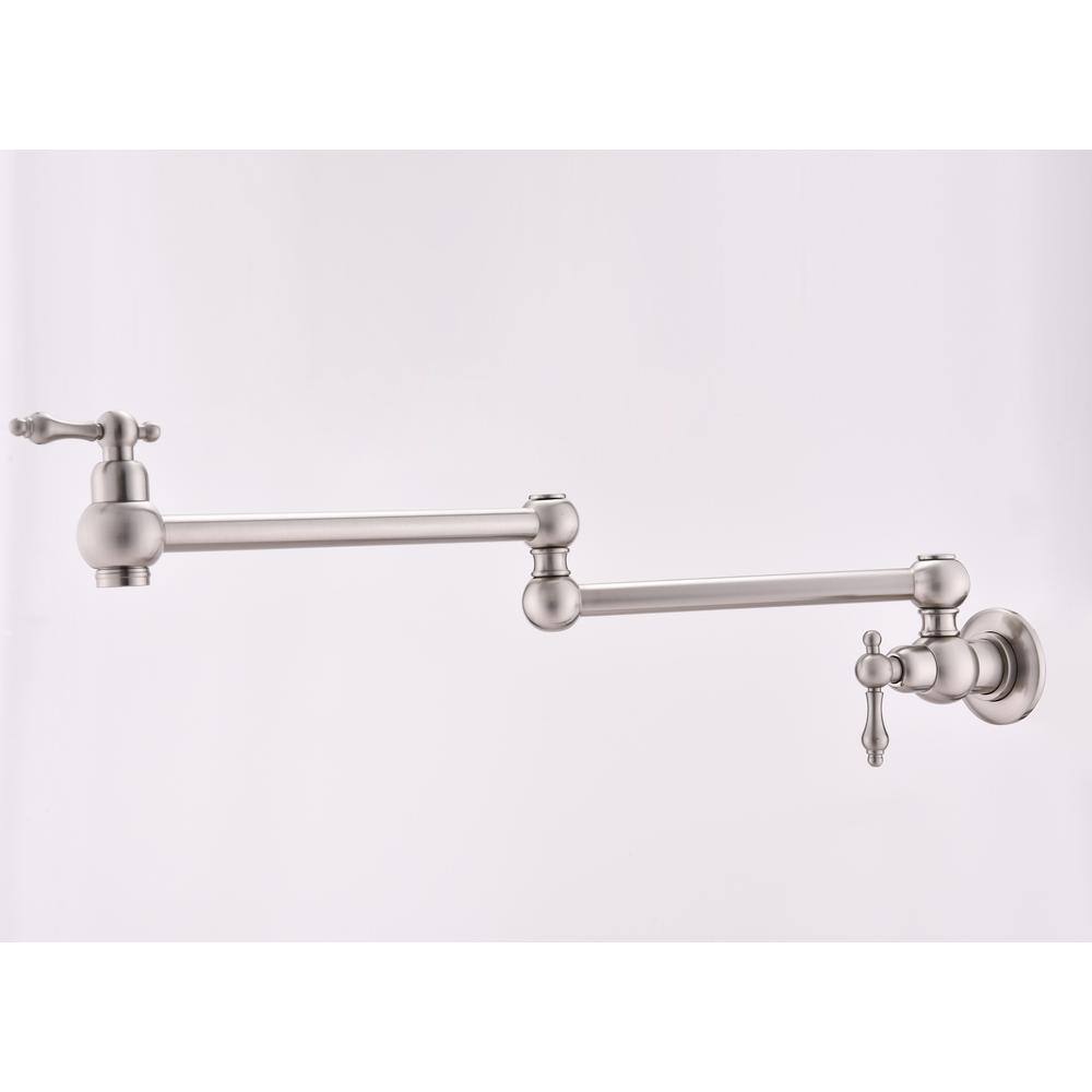 Flynama Modern Brass Wall Mounted Pot Filler Folding Kitchen Pot Filler