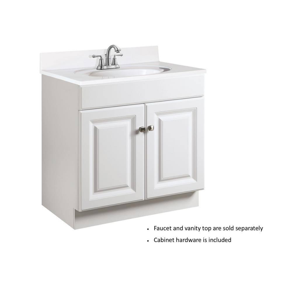 Wyndham 24-Inch White MDF Freestanding Bathroom Vanity Cabinet