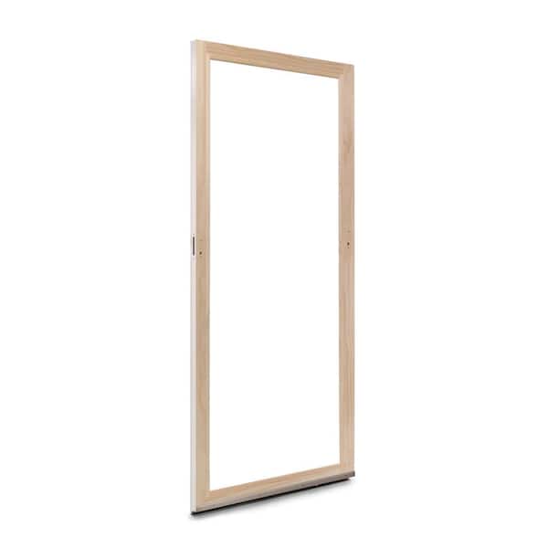 Andersen 71-1/4 in. x 79-1/2 in. 200 Series Narroline White Universal Gliding Patio Door with Pine Interior, Moving Panel