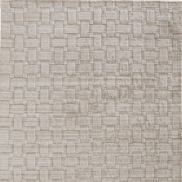 2 ft. x 8 ft. Ivory Striped Area Rug