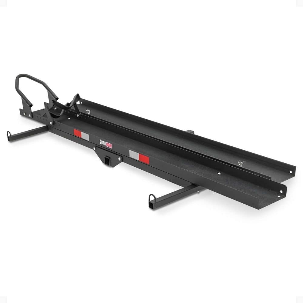 Black Widow Motorcycle Bike Carrier with Ramp for 2 in. Hitch, 600 lb ...