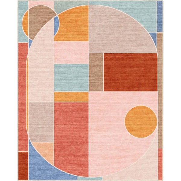 Apollo Essence Modern Geometric, Multi 5 ft. 3 in. x 7 ft. 3 in., Area Rug